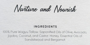 Nurture and Nourish 100% Pure Wagyu Tallow Soap