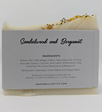 Load image into Gallery viewer, Sandalwood and Bergamot Wagyu Tallow Soap Bar