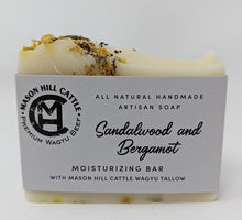Load image into Gallery viewer, Sandalwood and Bergamot Wagyu Tallow Soap Bar